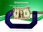 Dollar Bill Pinched In Clamp Money PowerPoint Backgrounds And Templates 1210