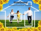 Dream Home Family People PowerPoint Template 0810