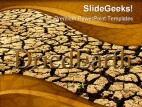 Dried Earth Nature PowerPoint Template 0910