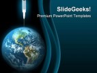 Earth Drug Globe PowerPoint Template 0610