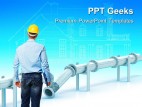 Engineer At Work Construction PowerPoint Templates And PowerPoint Backgrounds 0411