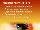 Eye Fashion Beauty PowerPoint Template 0910