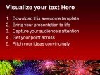 Fireworks Background PowerPoint Template 1010