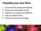 Fireworks Background PowerPoint Template 1010