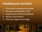 Forest Path Way Nature PowerPoint Template 0810