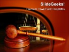 Gavel Law PowerPoint Background And Template 1210