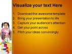 Girl With Books Education PowerPoint Template 0910