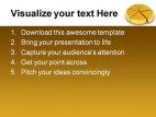 Golden Pie Chart Business PowerPoint Backgrounds And Templates 1210