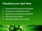 Green Floral Background PowerPoint Template 0910