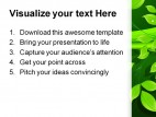 Green Leaves Floral Abstract PowerPoint Templates And PowerPoint Backgrounds 0411
