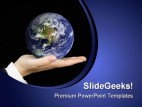 Hand Holding Earth Globe PowerPoint Backgrounds And Templates 1210