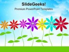 Happy Flowers Nature PowerPoint Template 1110