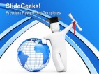Happy Graduate Globe PowerPoint Background And Template 1210