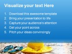 Hat And Flip Flop Beach PowerPoint Templates And PowerPoint Backgrounds 0411