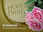 Holy Bible Religion PowerPoint Template 0610