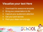 Little School Girl Education PowerPoint Background And Template 1210