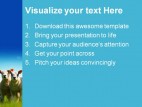 Mother And Kids Animals PowerPoint Template 1110