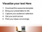 Oil Rising Dollar Industrial PowerPoint Background And Template 1210
