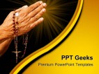 Old Hands Praying Religion PowerPoint Templates And PowerPoint Backgrounds 0411