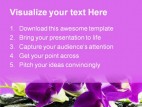 Orchid Reflection Nature PowerPoint Template 0610