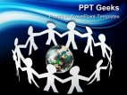 Paper Little People Global PowerPoint Templates And PowerPoint Backgrounds 0411