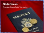 Passport Americana PowerPoint Template 1010