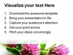 Pink Flowers Beauty PowerPoint Template 1110
