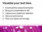 Pink Water Drops Nature PowerPoint Background And Template 1210