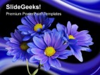 Purple Flowers Nature PowerPoint Template 0610