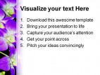 Purple Orchid Nature PowerPoint Template 0610