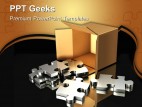Puzzles Box Business PowerPoint Templates And PowerPoint Backgrounds 0411