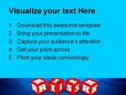 Risk Dices Business PowerPoint Template 0910