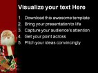 Santa Abstract Holidays PowerPoint Template 1010