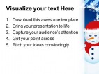 Snowman Christmas Festival PowerPoint Template 1010