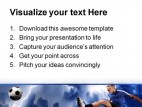 Soccer Player Sports PowerPoint Template 0610