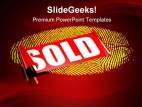 Sold Personal Data Security PowerPoint Template 0910
