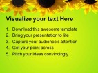 Sunflowers Beauty Abstract PowerPoint Template 1110