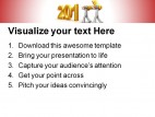 Team Celebrating New Year 2011 Future PowerPoint Templates And PowerPoint Backgrounds 0411