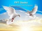 Two Dove Animals PowerPoint Templates And PowerPoint Backgrounds 0411