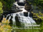 Water Fall Nature PowerPoint Template 1110