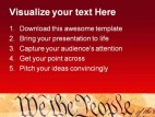 We The People Americana PowerPoint Template 0810