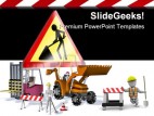 Yard Scraper Fork Construction PowerPoint Backgrounds And Templates 1210