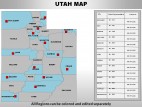 Usa Utah State PowerPoint Maps