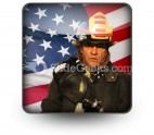 American Firefighter PowerPoint Icon S