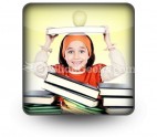 Child Girl Studying PowerPoint Icon S