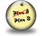 Crossing Out Plan A PowerPoint Icon C