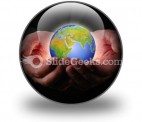 Earth In Hands PowerPoint Icon C