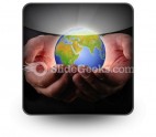 Earth In Hands PowerPoint Icon S