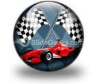 Red Formula Car PowerPoint Icon C