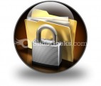 Secure Files PowerPoint Icon C